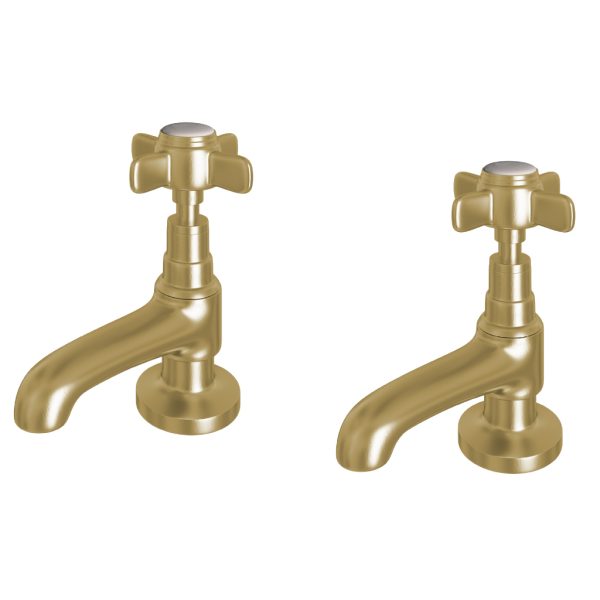 Haymarket Brushed Brass Bath Taps - Eastbrook