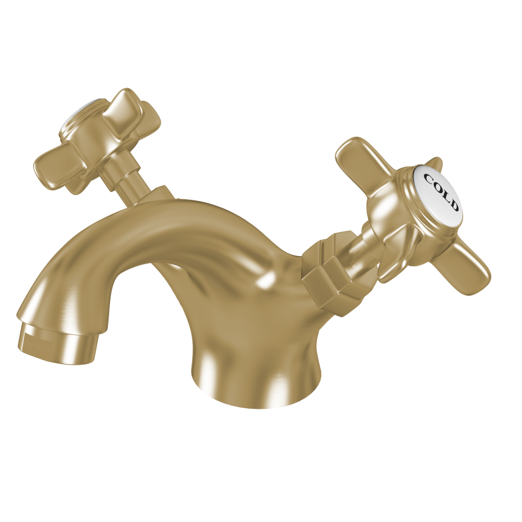 Haymarket Brushed Brass Basin Mono Tap - Eastbrook
