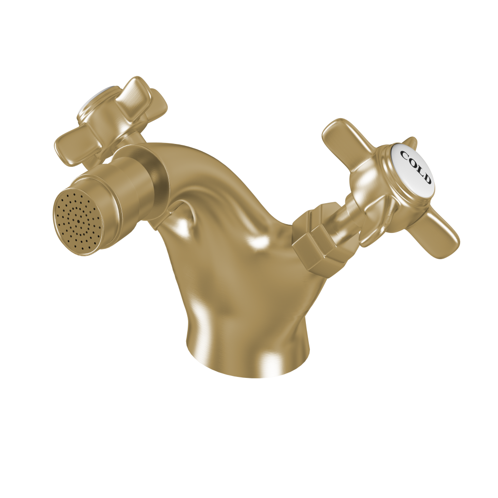 Haymarket Brushed Brass Bidet Mono Tap - Eastbrook