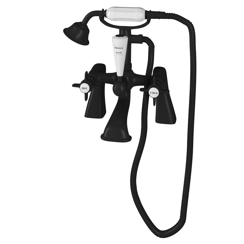 Haymarket Black Luxury Bath Shower Mixer - Eastbrook
