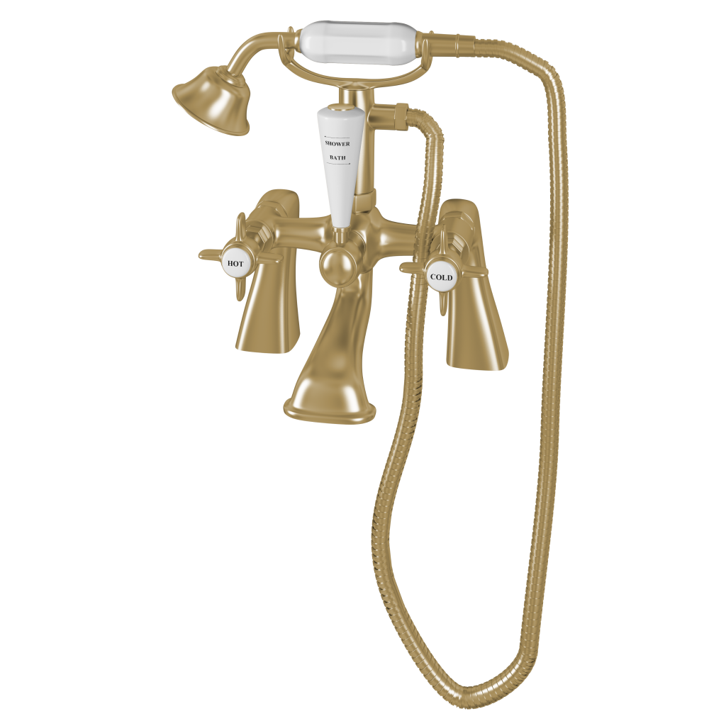 Haymarket Brushed Brass Luxury Bath Shower Mixer - Eastbrook