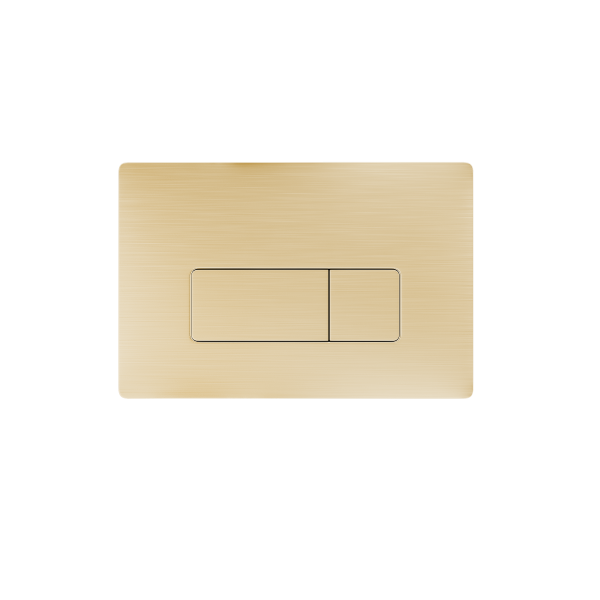 Pneumatic Brushed Brass square push plate - Eastbrook
