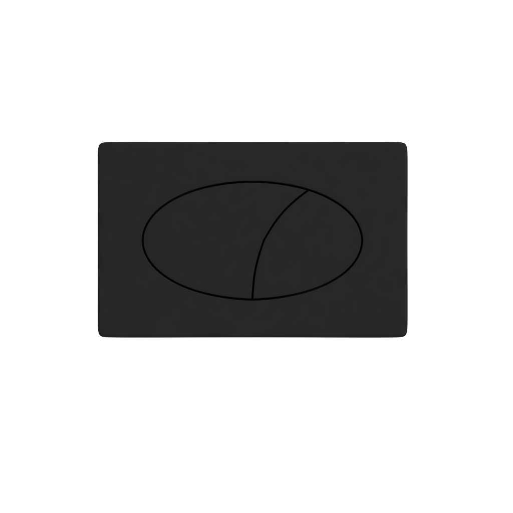 Pneumatic Matt Black round push plate - Eastbrook