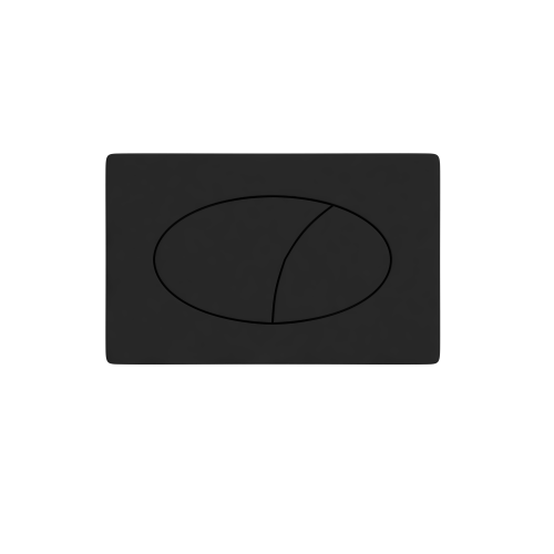 Pneumatic Matt Black round push plate - Eastbrook