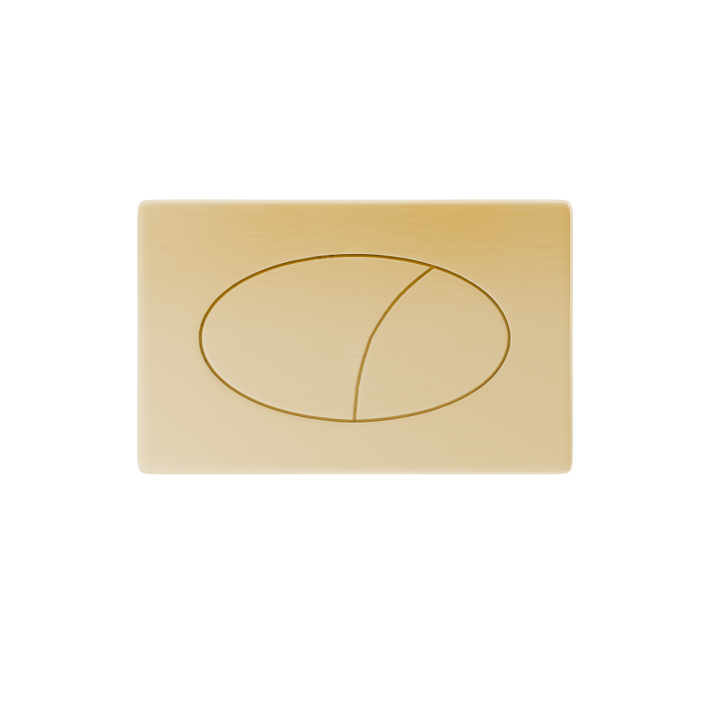 Pneumatic Brushed Brass round push plate - Eastbrook