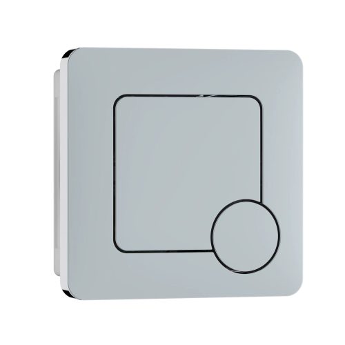 Square Chrome Push Button Flush - Eastbrook