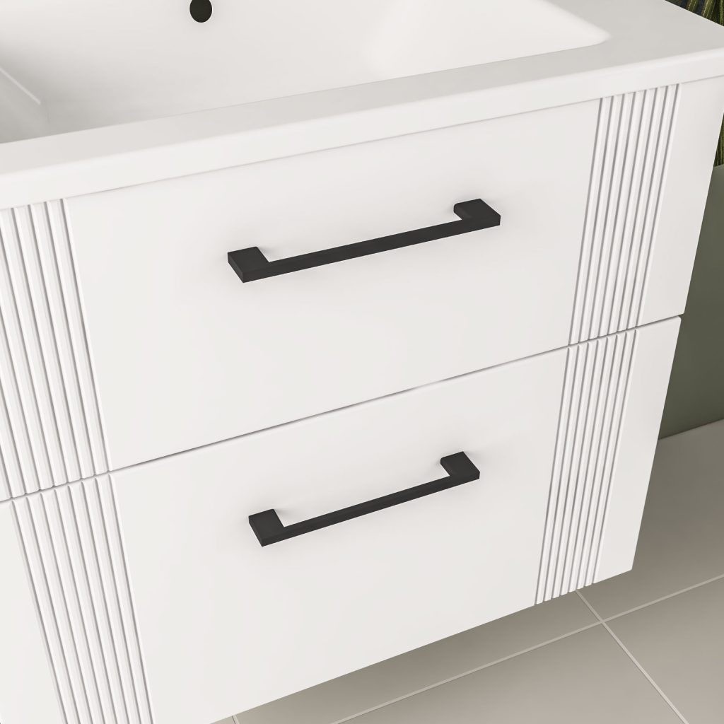 Pair Of Matt Black Cranham Handles - Eastbrook