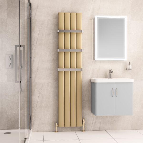 Malmesbury Brass Effect Aluminium Radiator - Eastbrook
