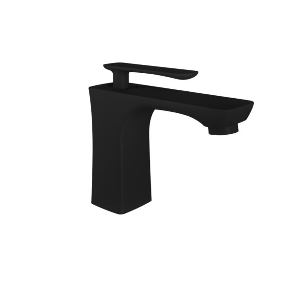 Helston Matt Black Basin Mono Tap (inc waste) - Eastbrook