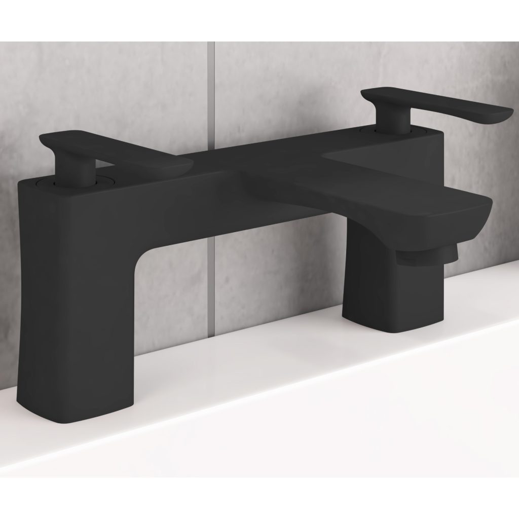 Helston Matt Black Bath Filler Tap - Eastbrook