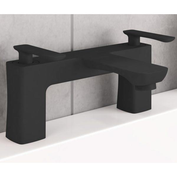 Helston Matt Black Bath Filler Tap - Eastbrook