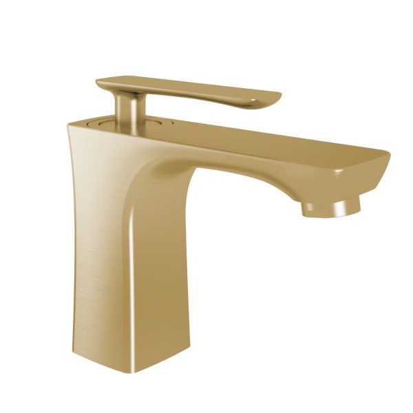 Helston Brushed Brass Basin Mono Tap (inc waste) - Eastbrook