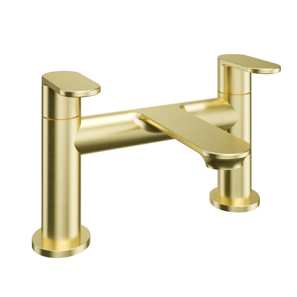 Elsted Brushed Brass Bath Filler Tap - Eastbrook
