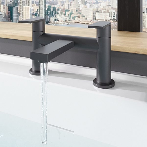 Westbury Matt Black Bath Filler Tap - Eastbrook
