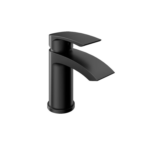Alveston Matt Black Basin Tap with Waste - Eastbrook