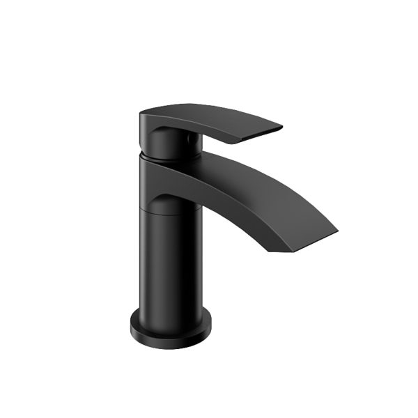 Alveston Matt Black Swivel Basin Tap with Waste - Eastbrook