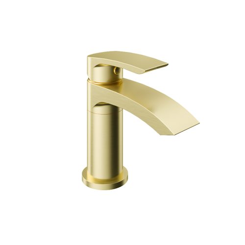 Alveston Brushed Brass Swivel Basin Tap with Waste - Eastbrook