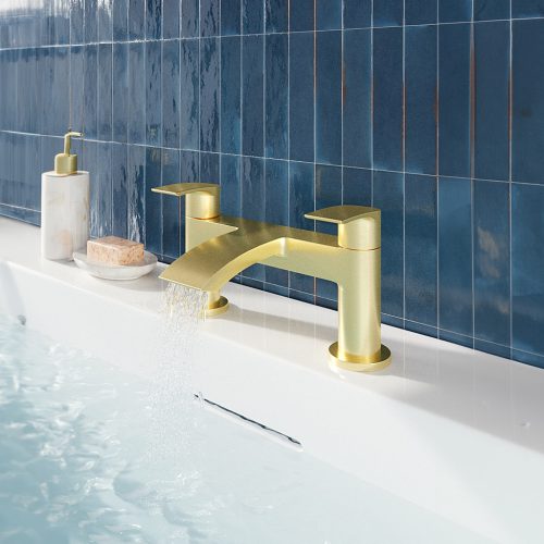 Alveston Brushed Brass Bath Filler Tap - Eastbrook