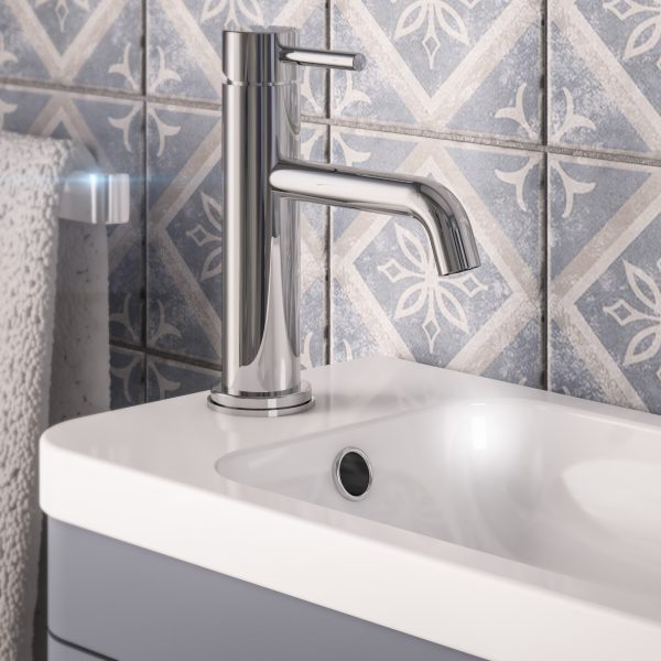 Meriden Chrome Mini Basin Mono incl waste - Eastbrook
