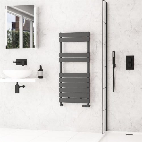 Addington II Matt Anthracite Type 10 Heated Towel Rail - Eastbrook