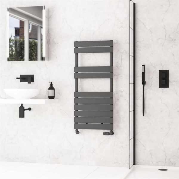 Addington II Matt Anthracite Type 10 Heated Towel Rail - Eastbrook