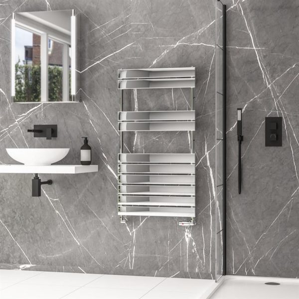 Addington II Chrome Type 10 Heated Towel Rail - Eastbrook