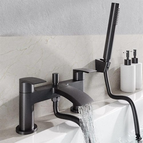 Alveston Matt Black Bath Shower Mixer Tap - Eastbrook