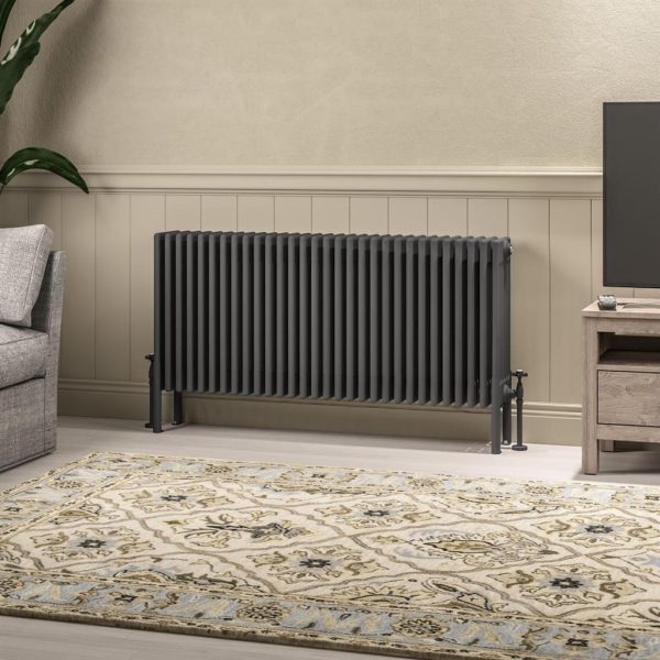 Imperia Matt Anthracite 6 Column Radiators - Eastbrook