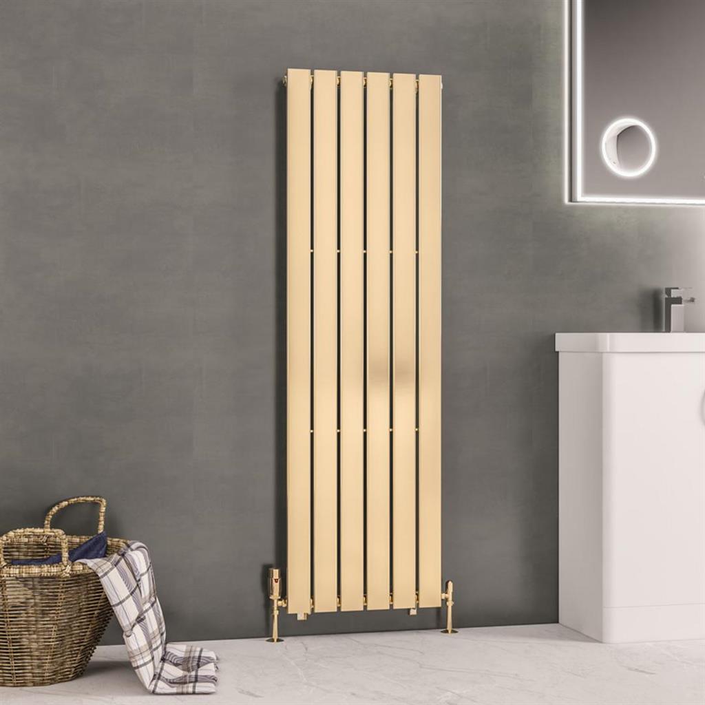 Warrington 1500 Brushed Brass Type 10 Radiator - Eastbrook