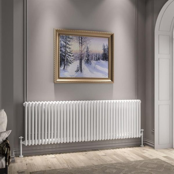 Imperia Gloss White 3 Column Radiators - Eastbrook