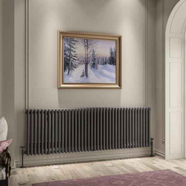 Imperia Matt Anthracite 3 Column Radiators - Eastbrook