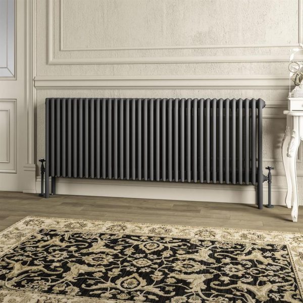 Imperia Matt Anthracite 4 Column Radiators - Eastbrook