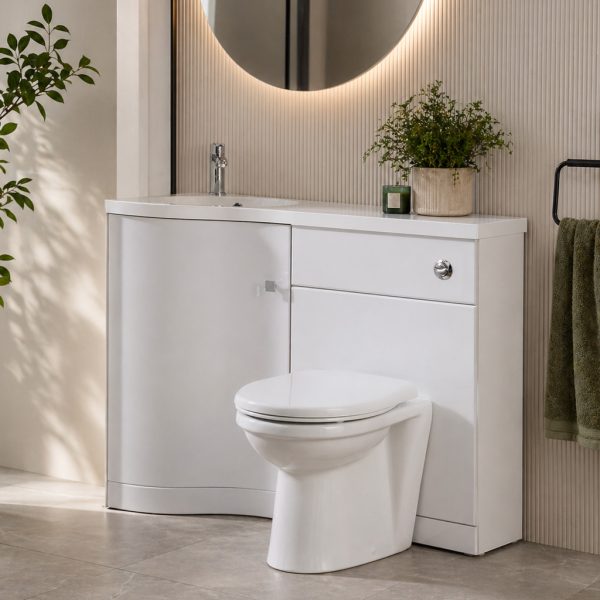 Oslo 1105 Left Hand Max Corner Combination Curved Vanity Unit