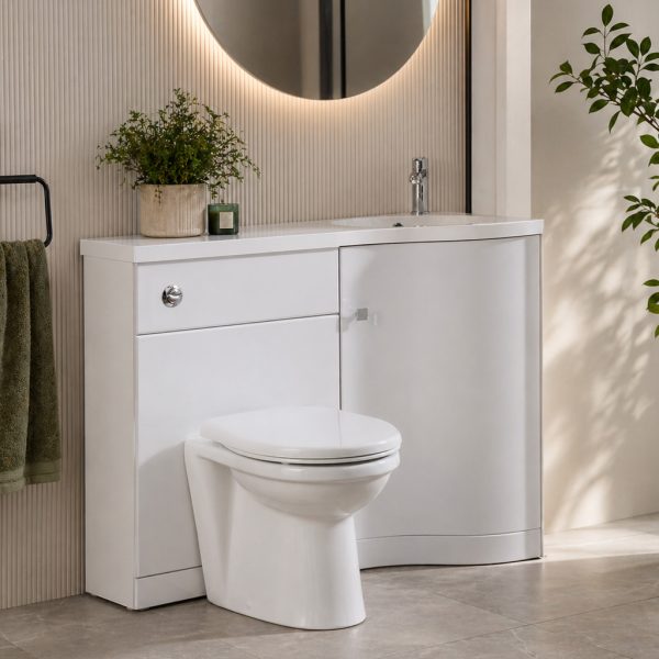 Oslo 1105 Right Hand Max Corner Combination Curved Vanity Unit