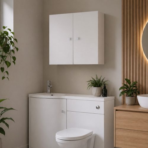 Oslo 700 x 690 Wide Wall Bathroom Cabinet
