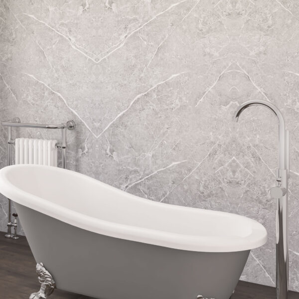 Grey Pietra 1000 x 2400mm PVC Satinpanel - Eastbrook