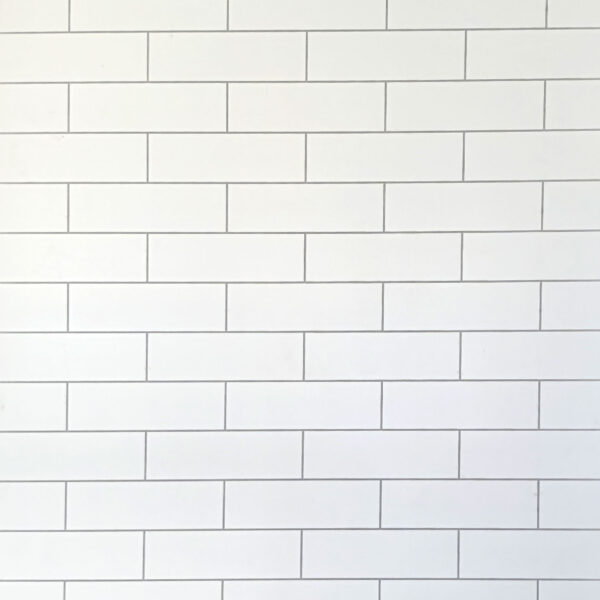 White Metro Tile Cutline 1000 x 2400mm PVC Satinpanel - Eastbrook