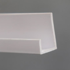 White PVC Trim End U - Eastbrook