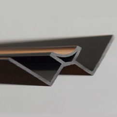Black PVC Trim Internal Corner - Eastbrook