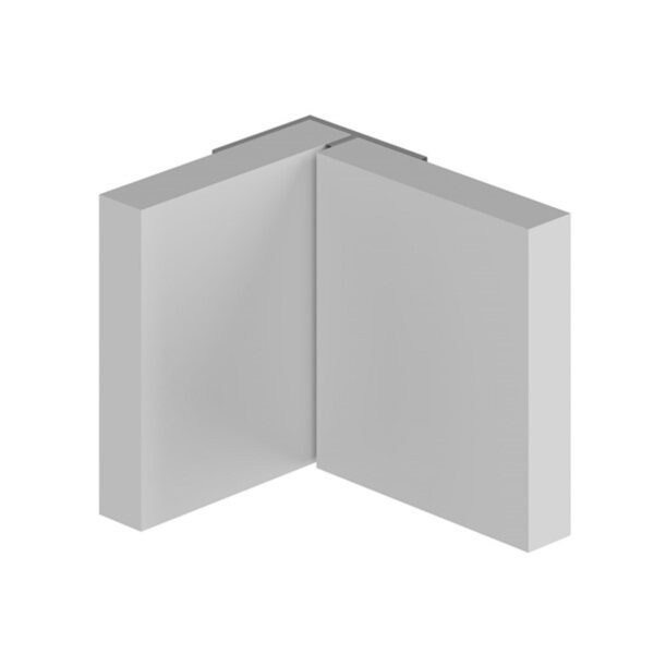 White PVC Hidden corner profile - Eastbrook