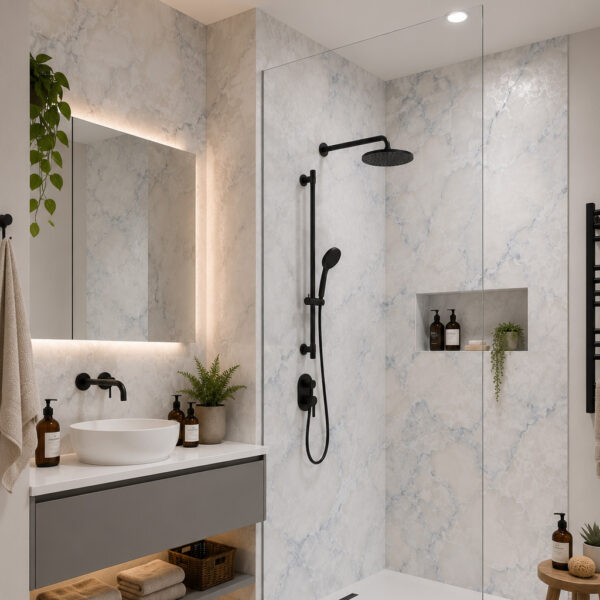 Hydropanel Arctic 600 x 2420 T&G Shower Wall Panelling - Eastbrook