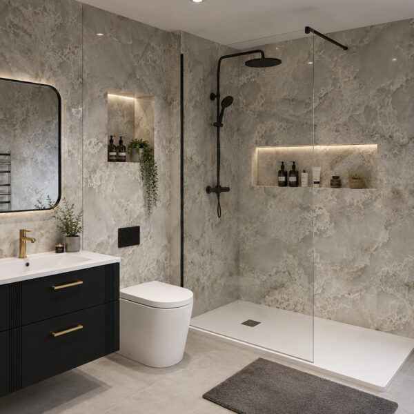 Hydropanel Onyx 1200 x 2420 Shower Wall Panelling - Eastbrook