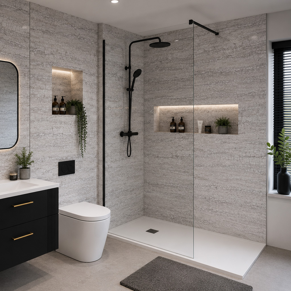 Hydropanel Lima Matt 600 x 2420 T&G Shower Wall Panelling - Eastbrook