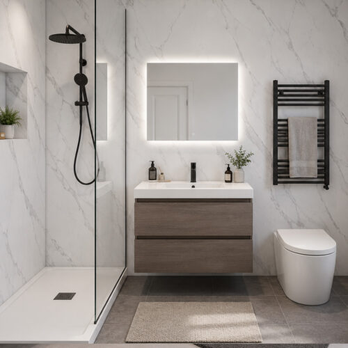 Calcutta 1200 x 2400mm PVC Shower Wall Panel - Eastbrook