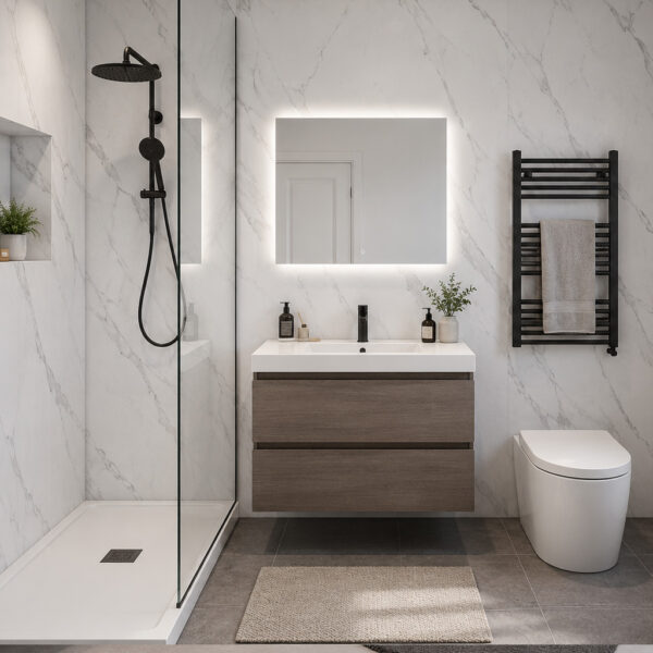 Calcutta 1200 x 2400mm PVC Shower Wall Panel - Eastbrook