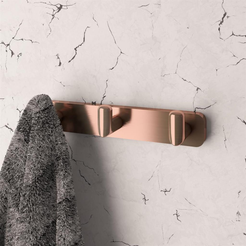 Asti Brushed Bronze Triple Robe Hook - Eastbrook