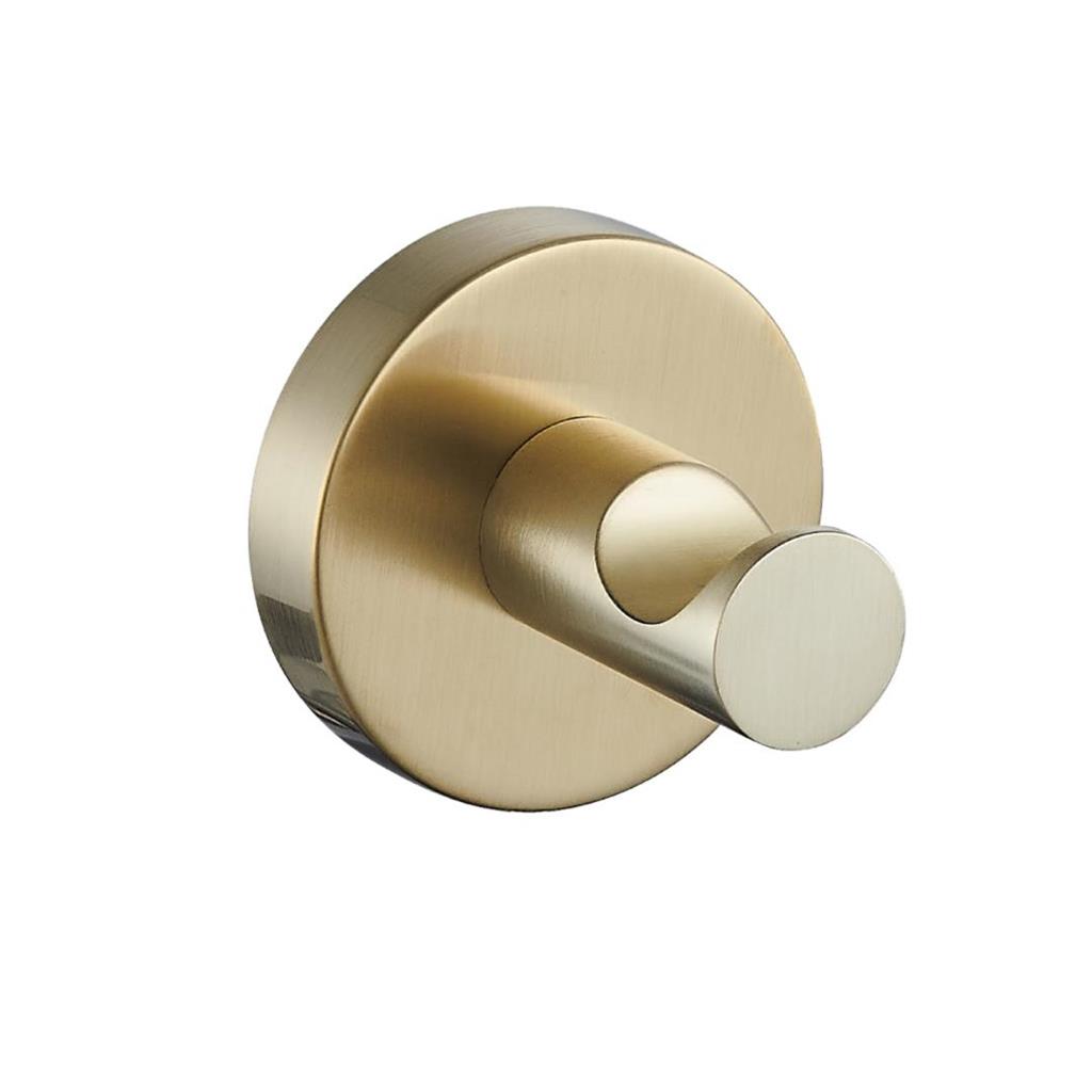 Genoa Brushed Brass Robe Hook - Eastbrook
