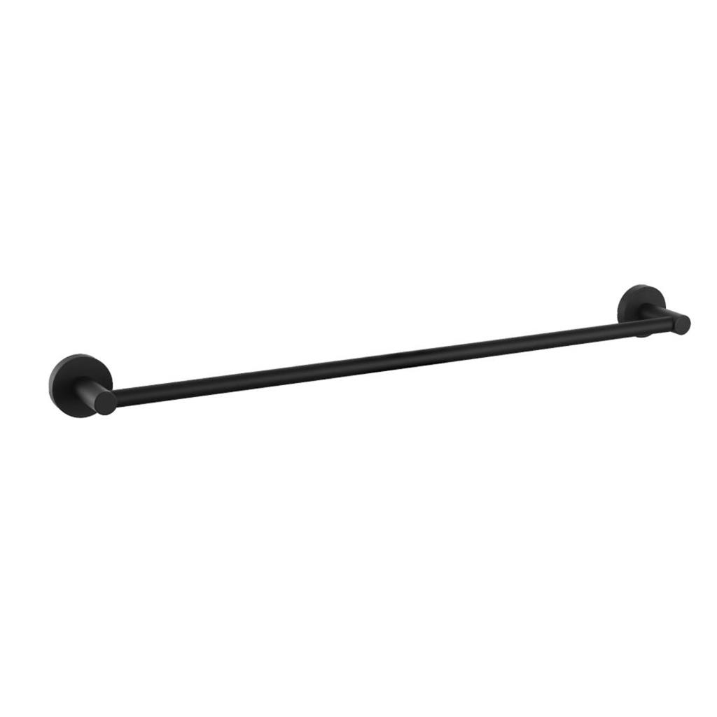 Genoa Matt Black Single Towel Rail - Eastbrook