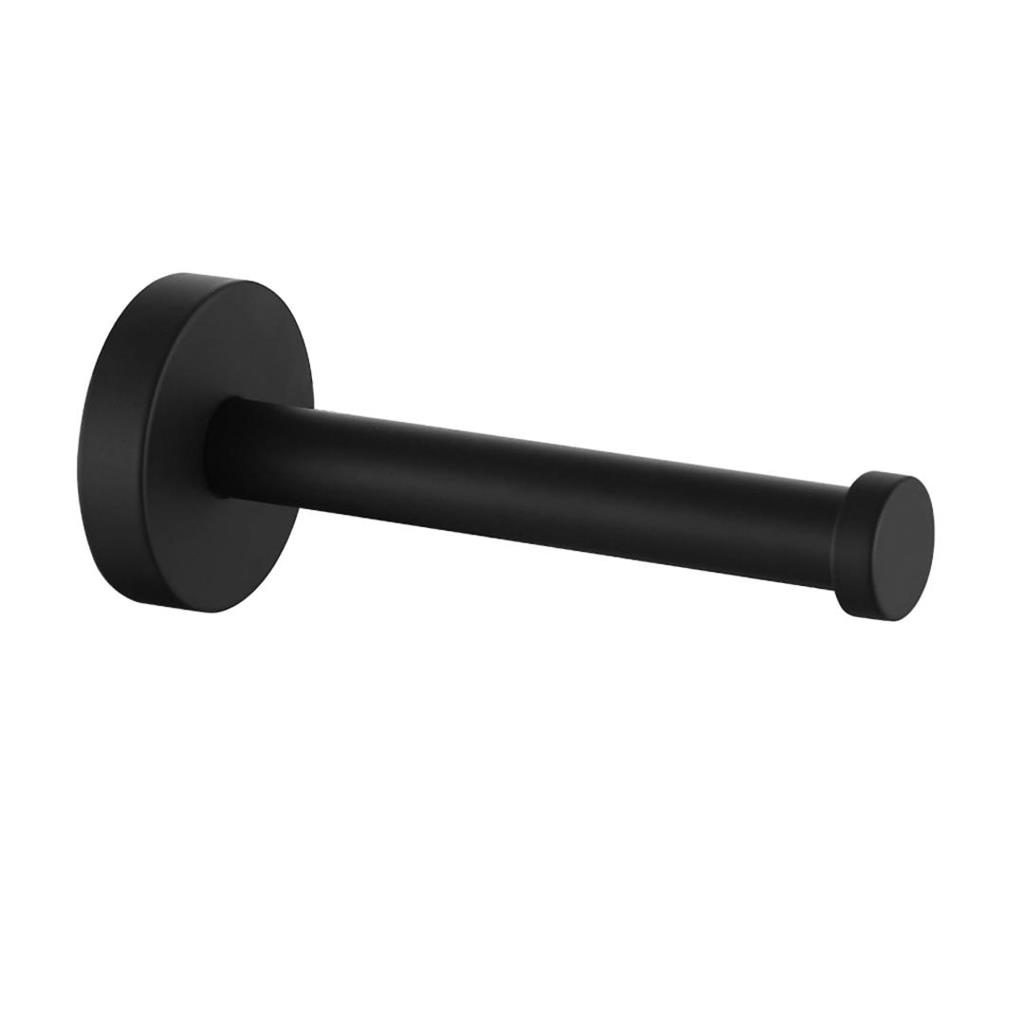 Genoa Matt Black Toilet Roll Holder - Eastbrook
