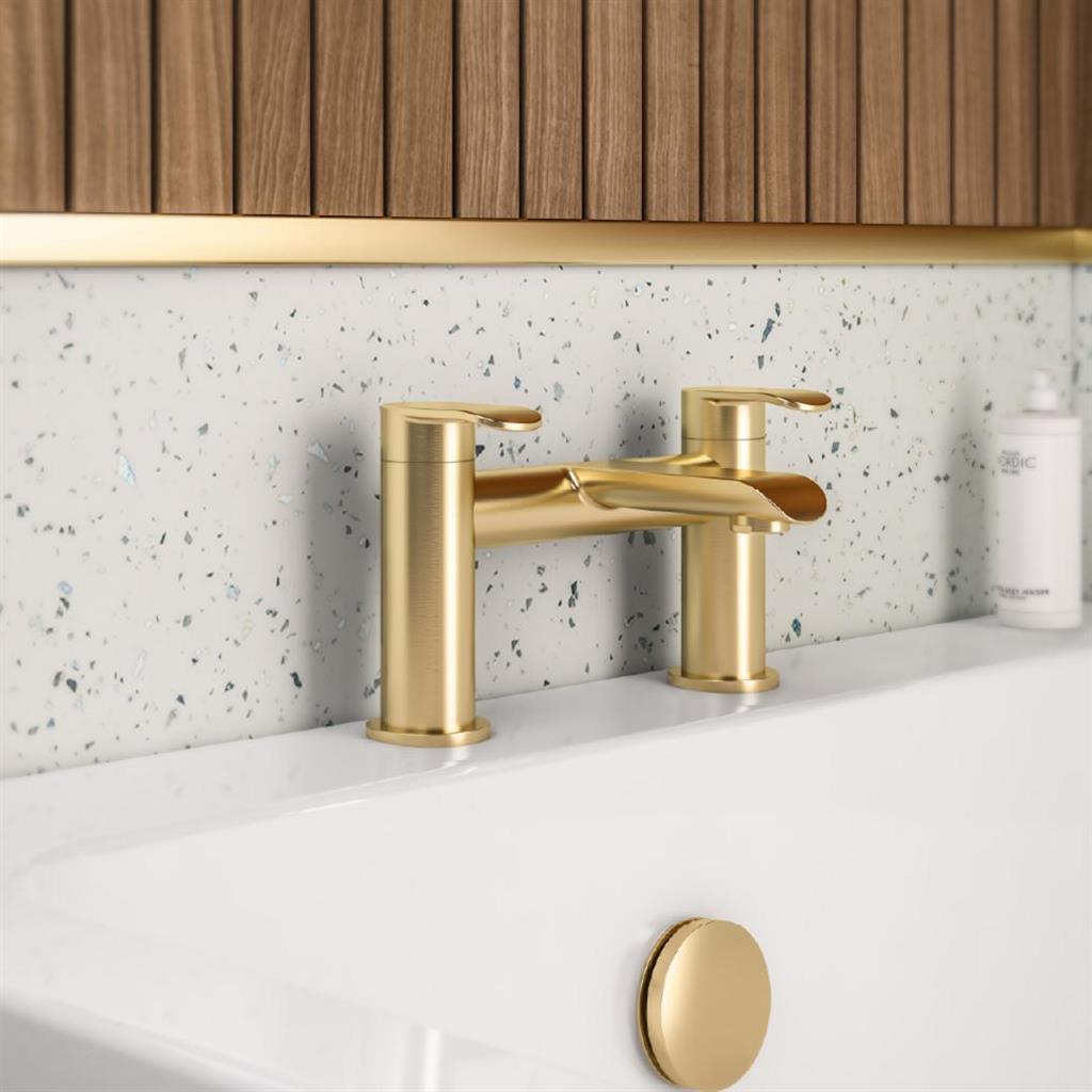 Lyneham Brushed Brass Bath Filler Tap - Eastbrook